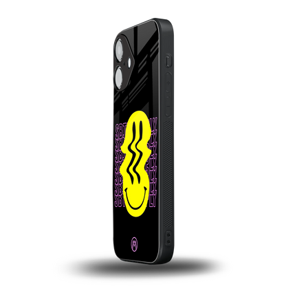 melt smile back phone cover | glass case for iphone 16