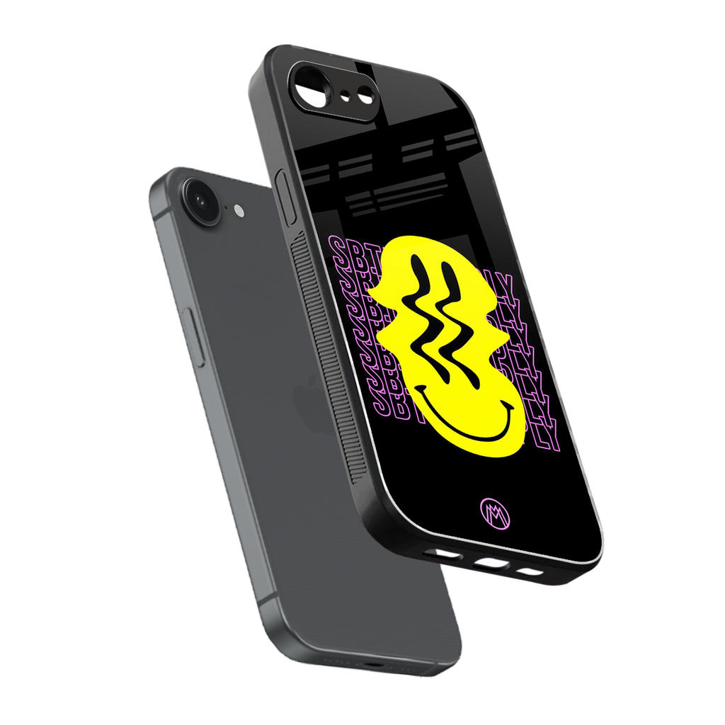 melt smile back phone cover | glass case for iphone 16e