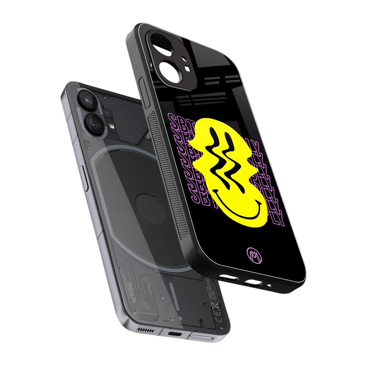 melt smile back phone cover | glass case for nothing phone 1