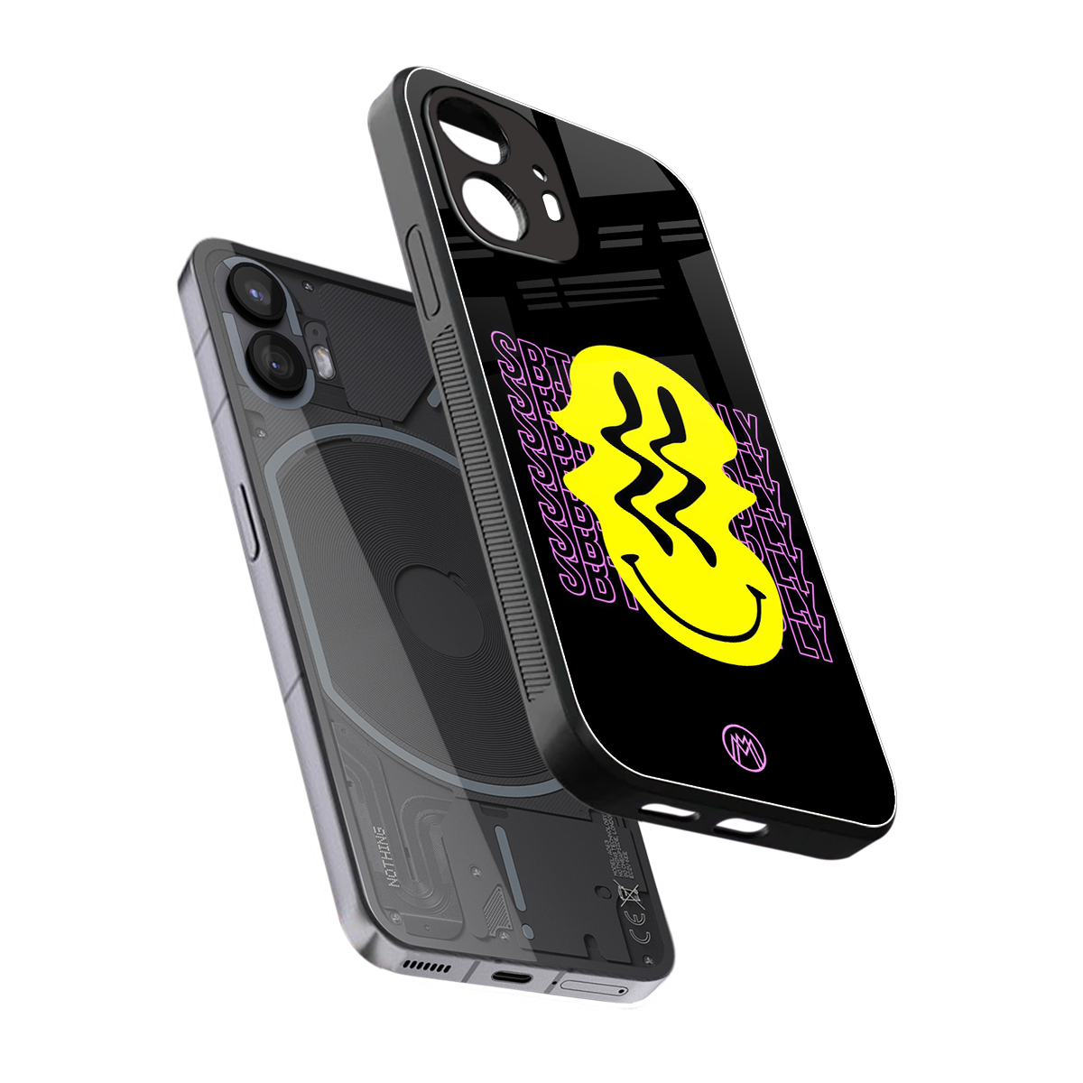 melt smile back phone cover | glass case for nothing phone 2