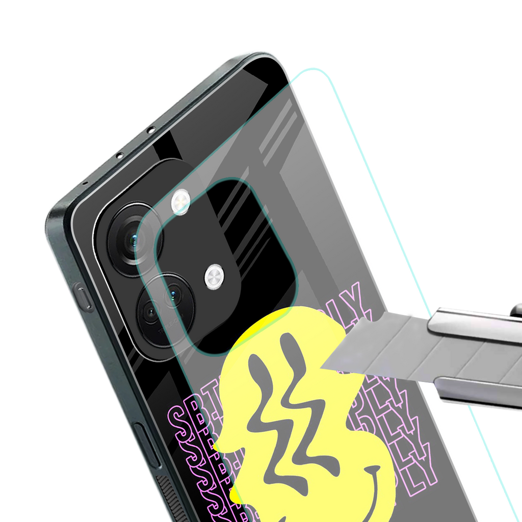 melt smile back phone cover | glass case for oneplus nord 3
