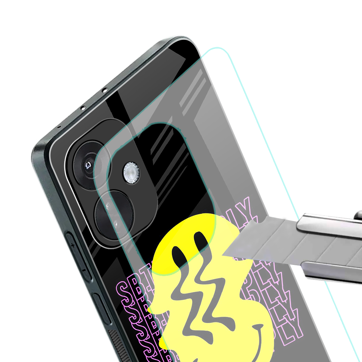 melt smile back phone cover | glass case for oneplus nord ce 3
