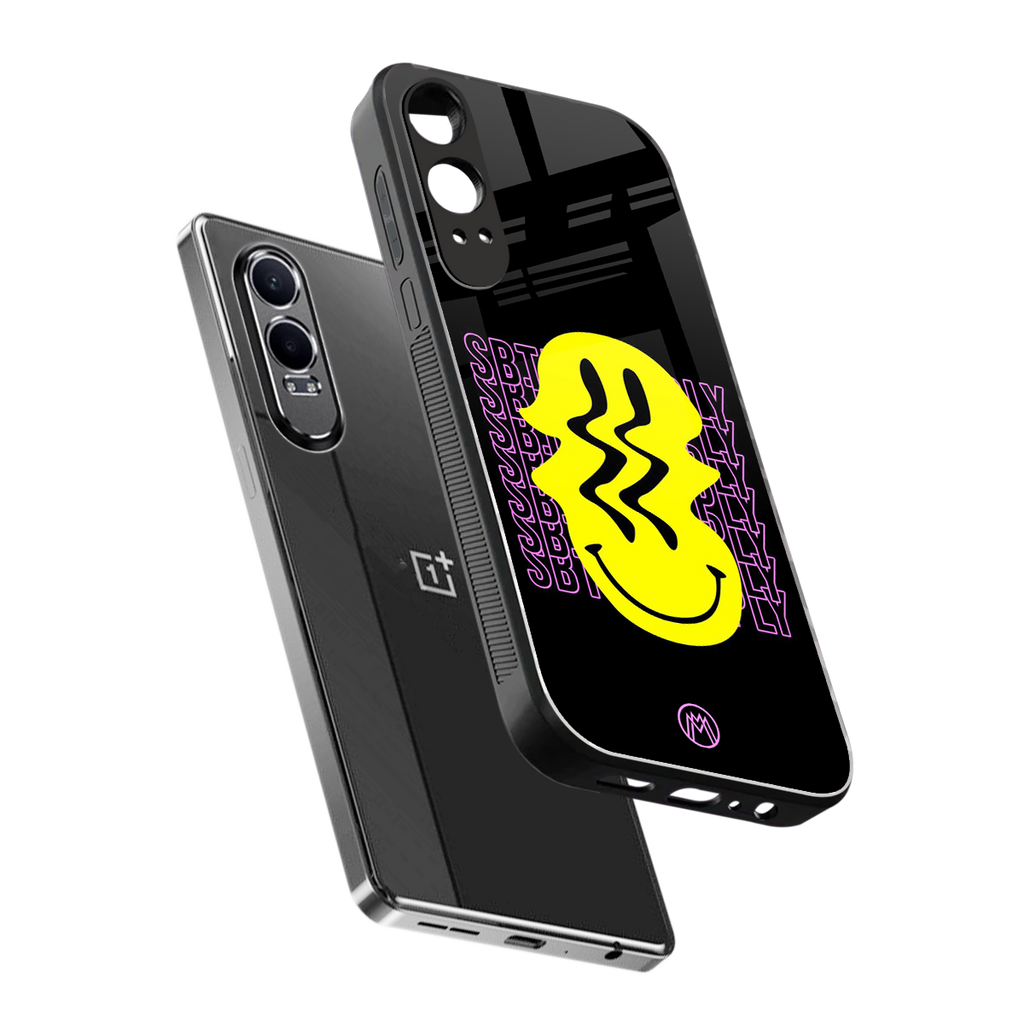 melt smile back phone cover | glass case for oneplus nord ce 4 lite