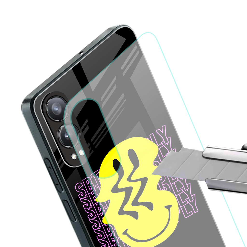 melt smile back phone cover | glass case for oneplus nord ce 4 lite