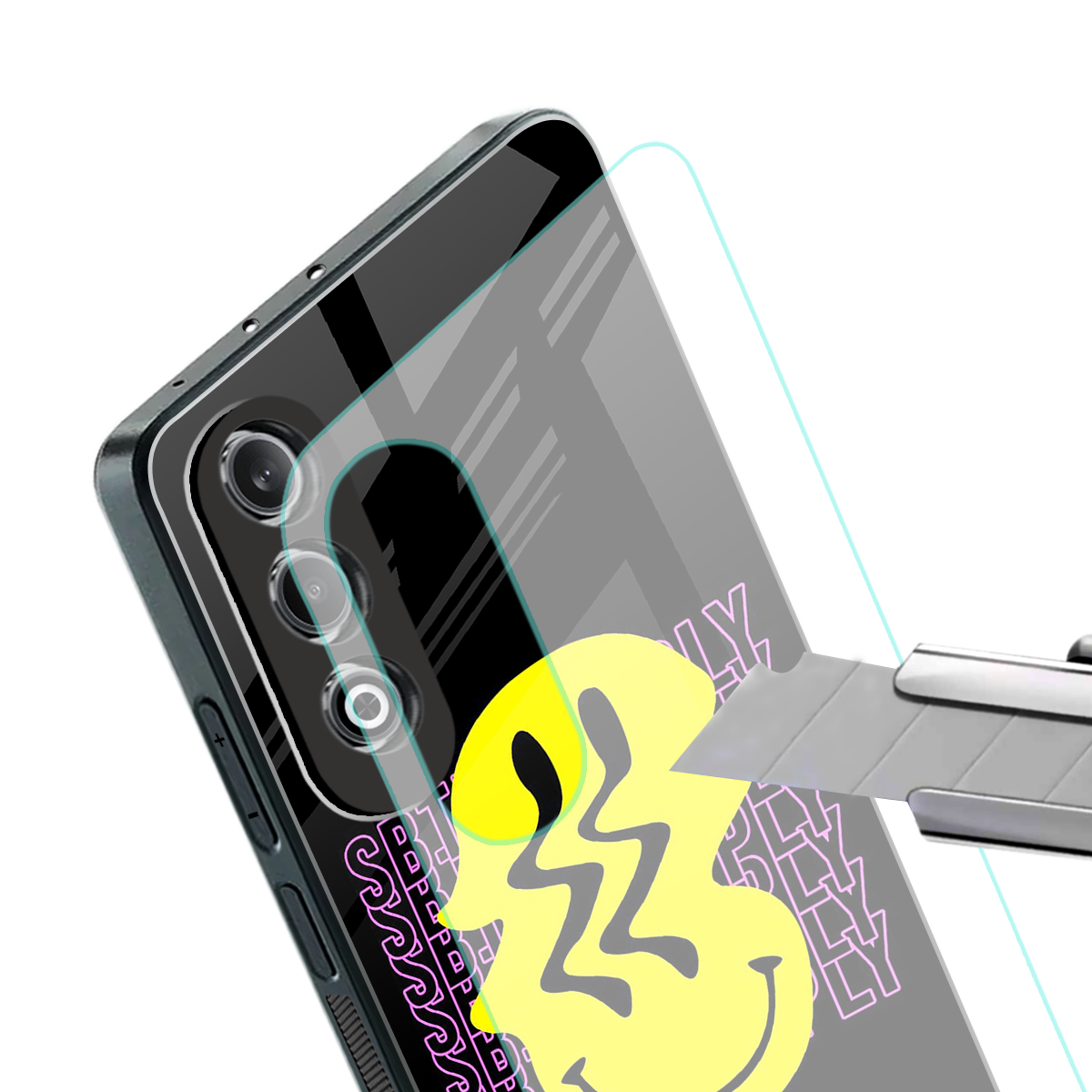 melt smile back phone cover | glass case for oneplus nord ce 4