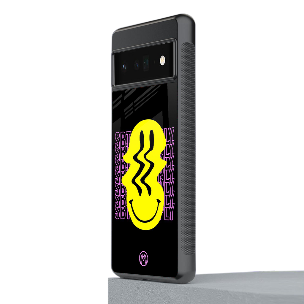 melt smile back phone cover | glass case for google pixel 6 pro