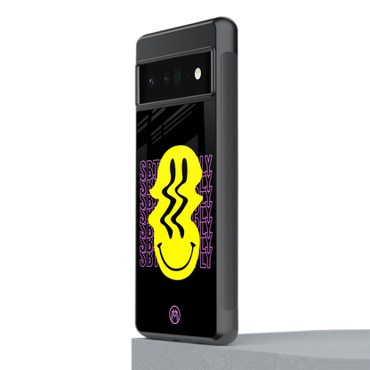 melt smile back phone cover | glass case for google pixel 6 pro