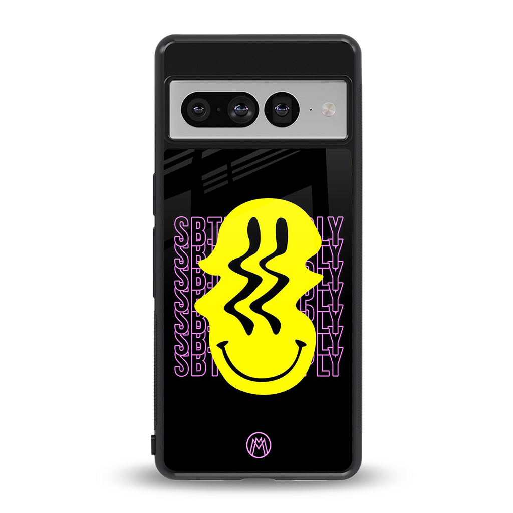 melt smile back phone cover | glass case for google pixel 7 pro