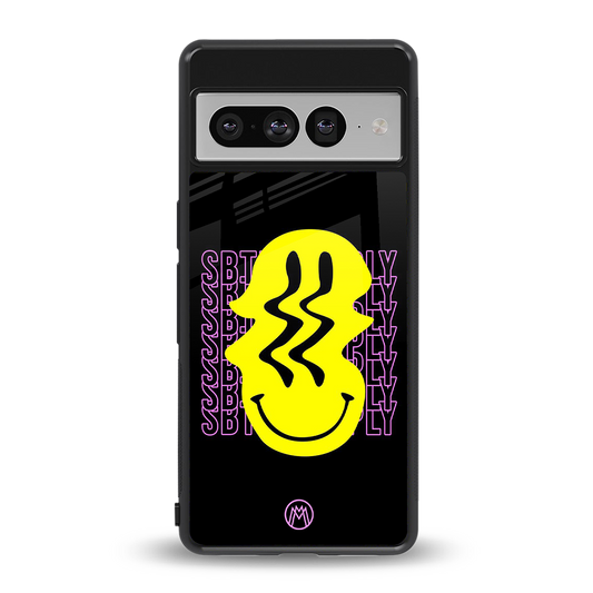 melt smile back phone cover | glass case for google pixel 7 pro