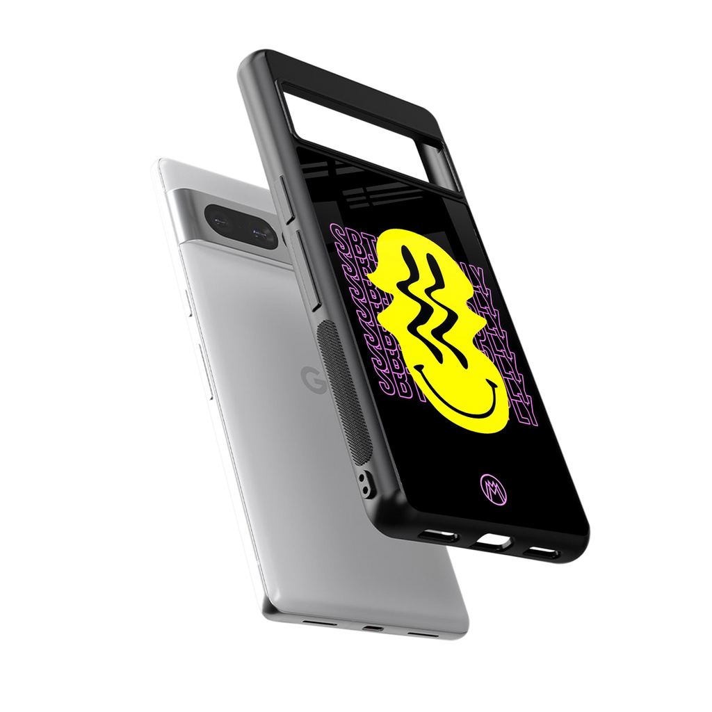melt smile back phone cover | glass case for google pixel 7 pro