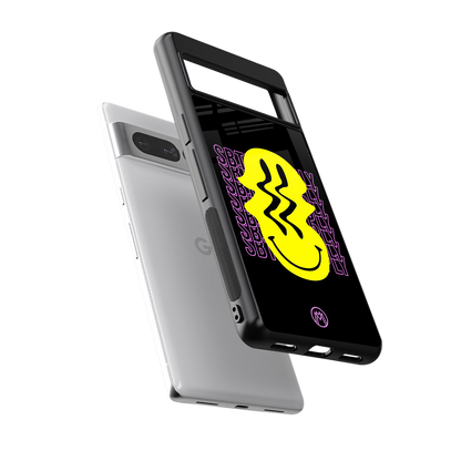 melt smile back phone cover | glass case for google pixel 7 pro
