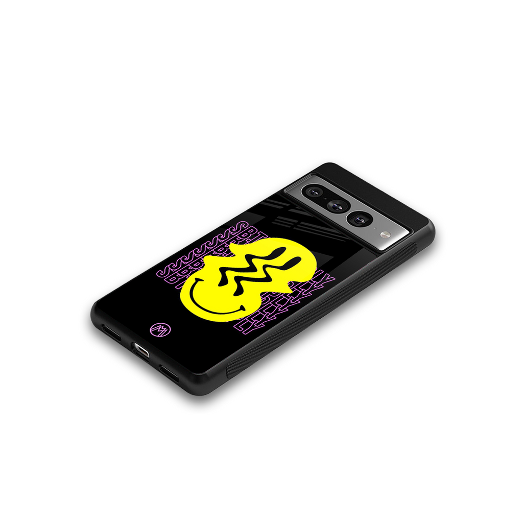 melt smile back phone cover | glass case for google pixel 7 pro