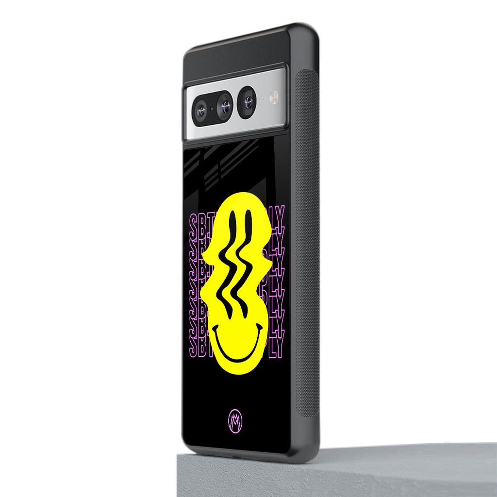 melt smile back phone cover | glass case for google pixel 7 pro