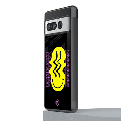 melt smile back phone cover | glass case for google pixel 7 pro