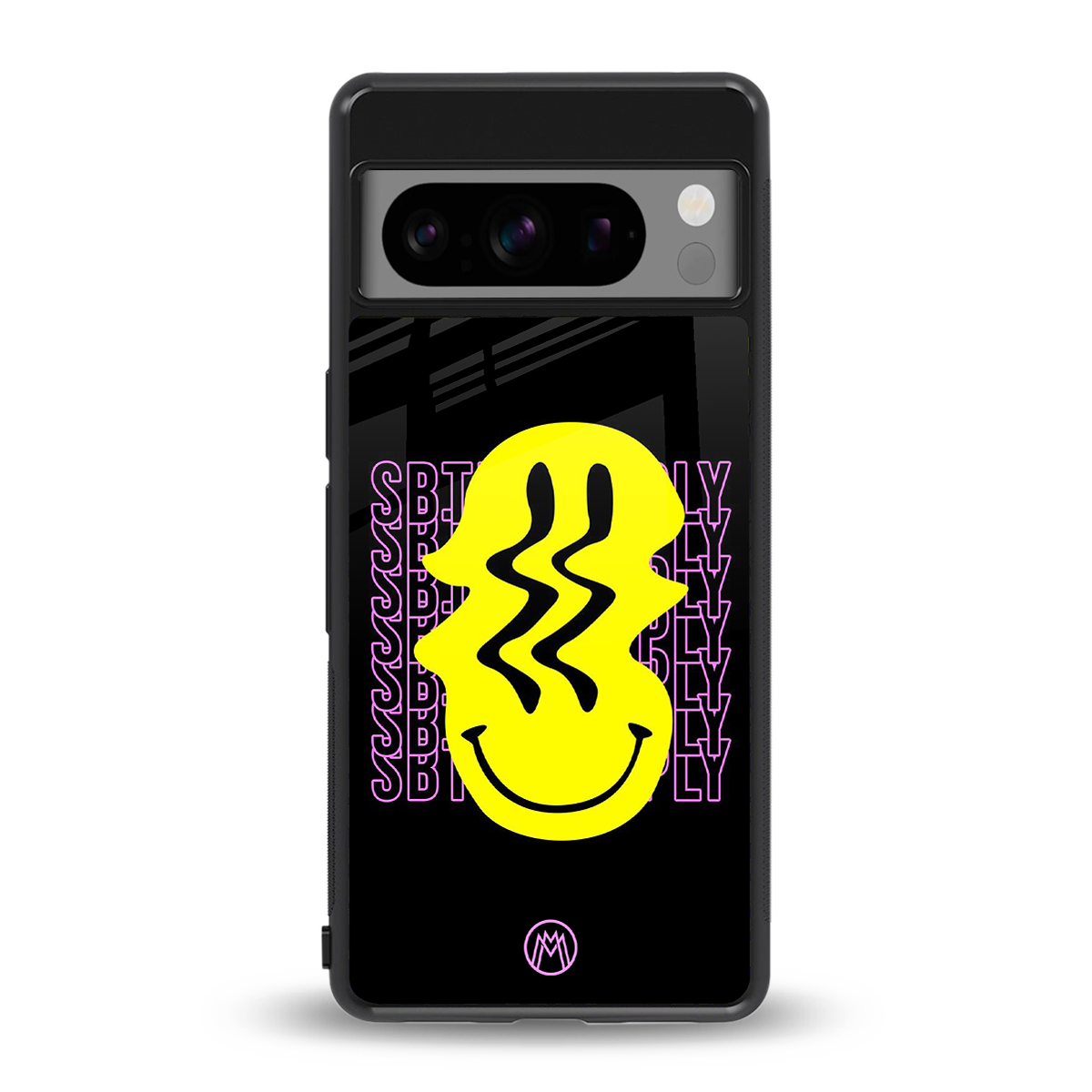 melt smile back phone cover | glass case for google pixel 8 pro