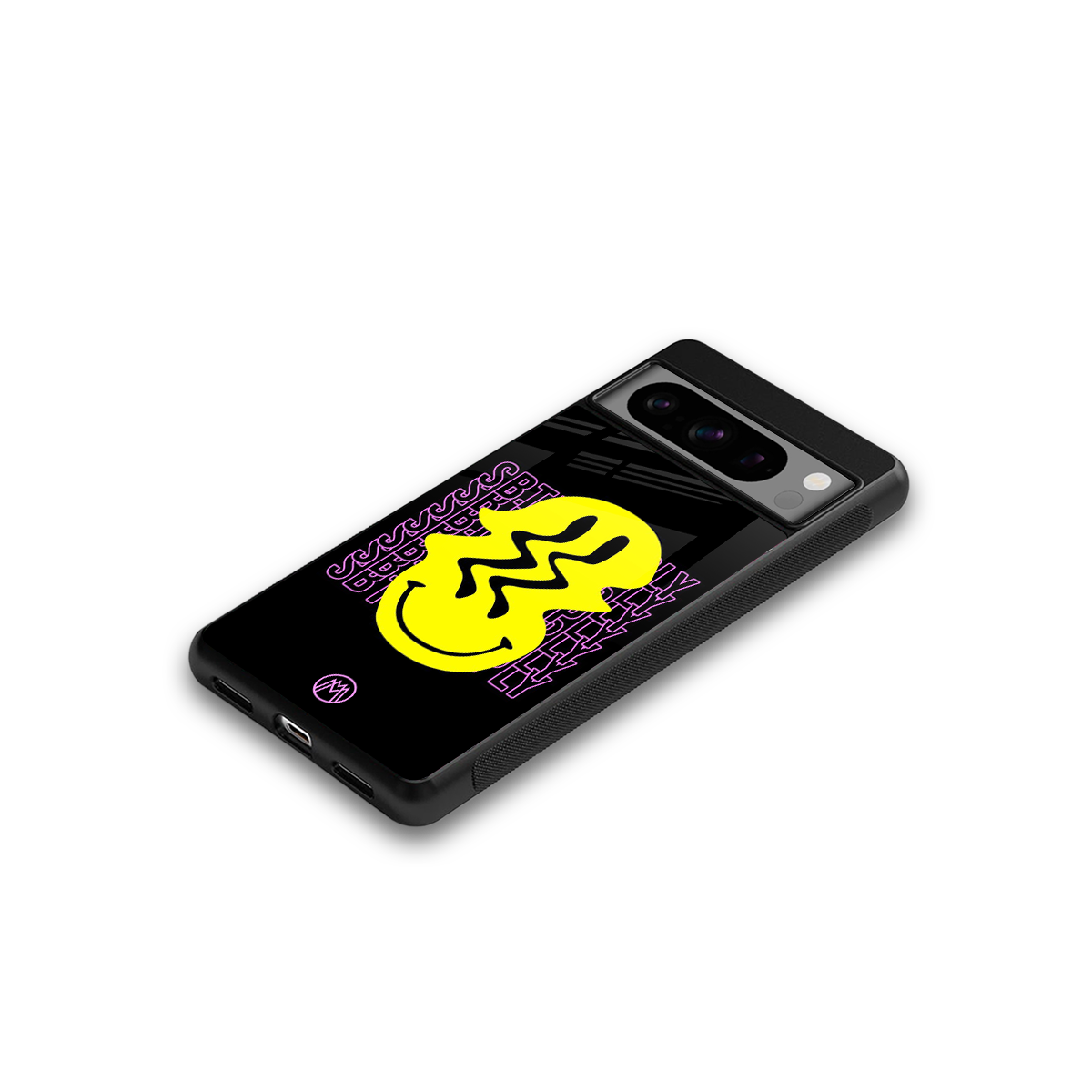 melt smile back phone cover | glass case for google pixel 8 pro