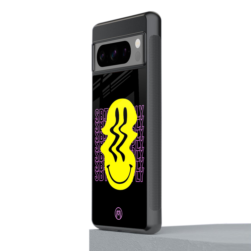 melt smile back phone cover | glass case for google pixel 8 pro