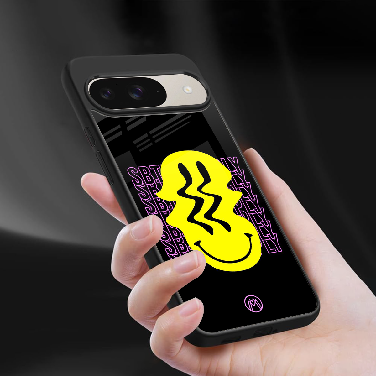 melt smile back phone cover | glass case for google pixel 9