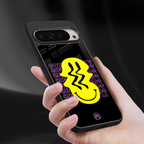 melt smile back phone cover | glass case for google pixel 9 pro