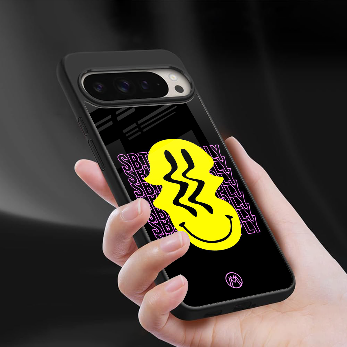 melt smile back phone cover | glass case for google pixel 9 pro