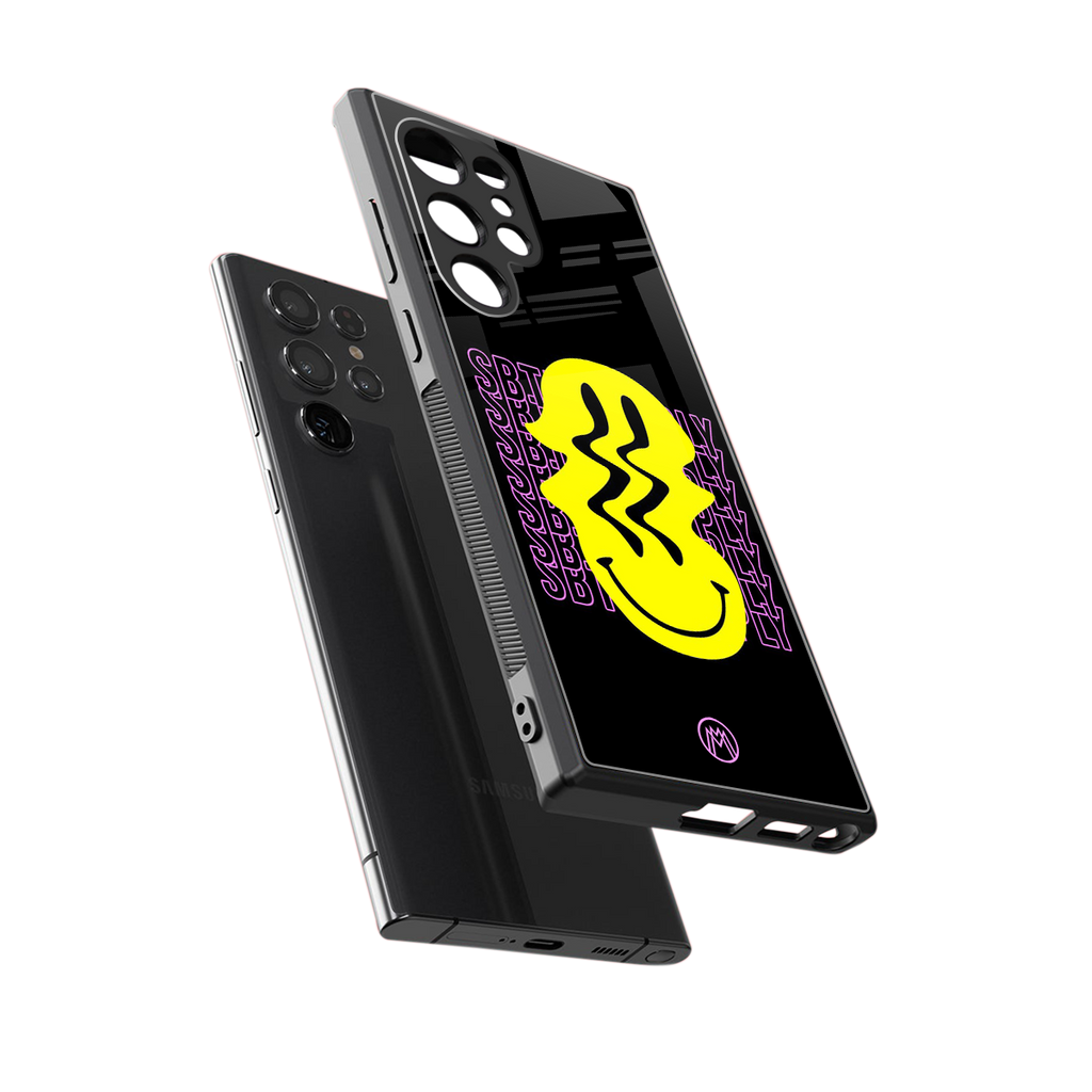 melt smile back phone cover | glass case for samsung galaxy s23 ultra