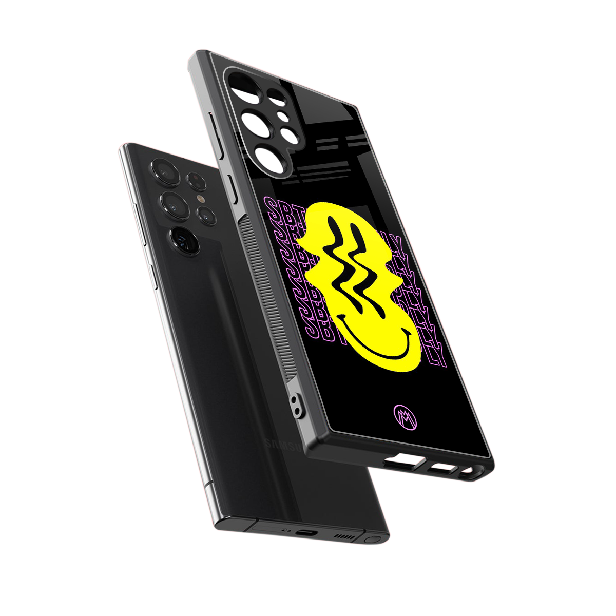 melt smile back phone cover | glass case for samsung galaxy s23 ultra