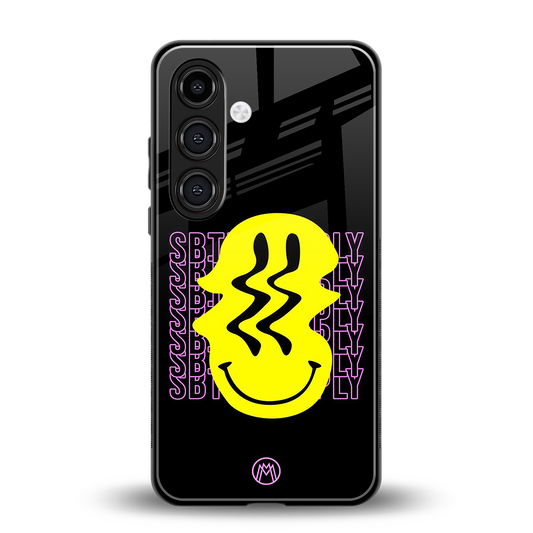 melt smile back phone cover | glass case for samsung galaxy s24 fe