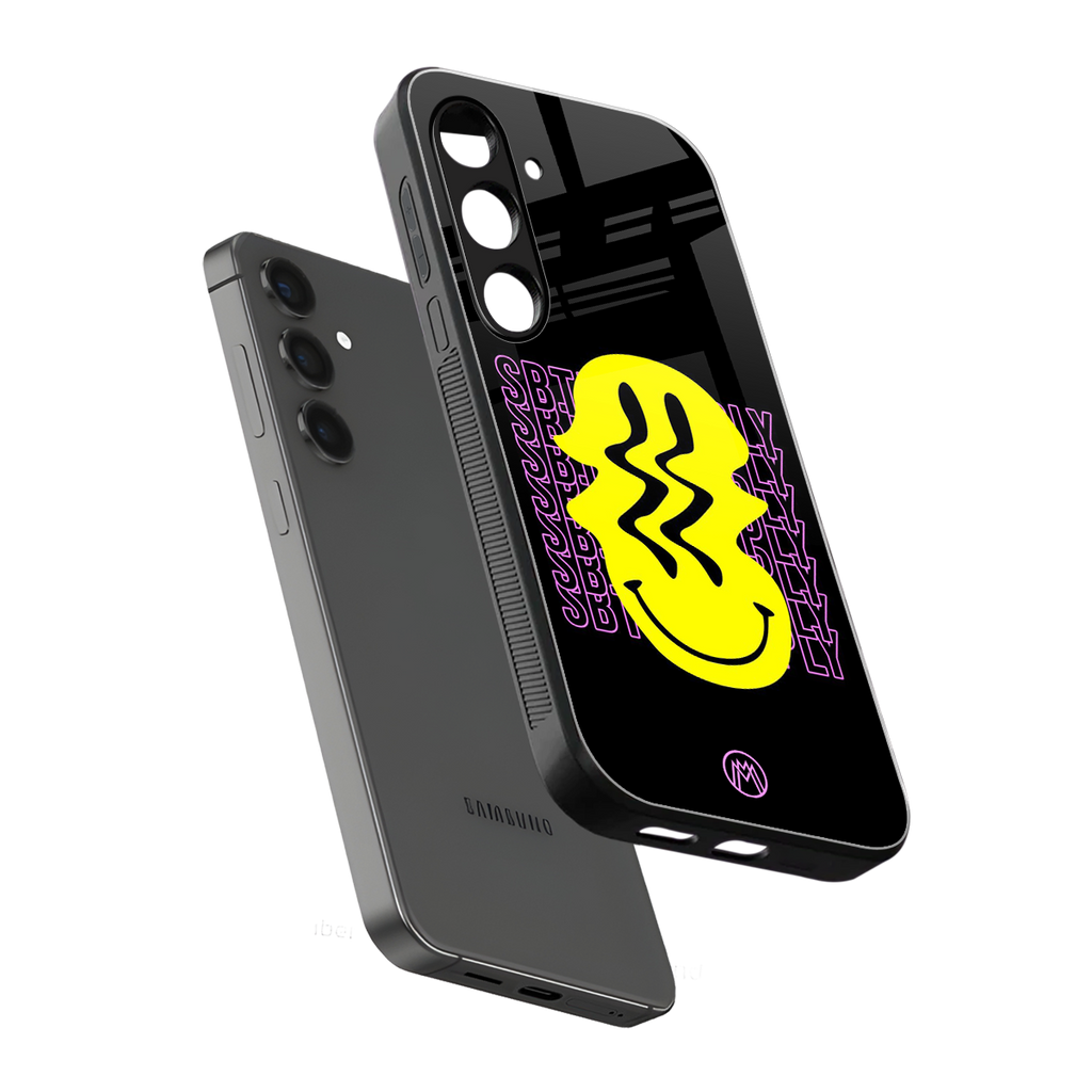 melt smile back phone cover | glass case for samsung galaxy s24