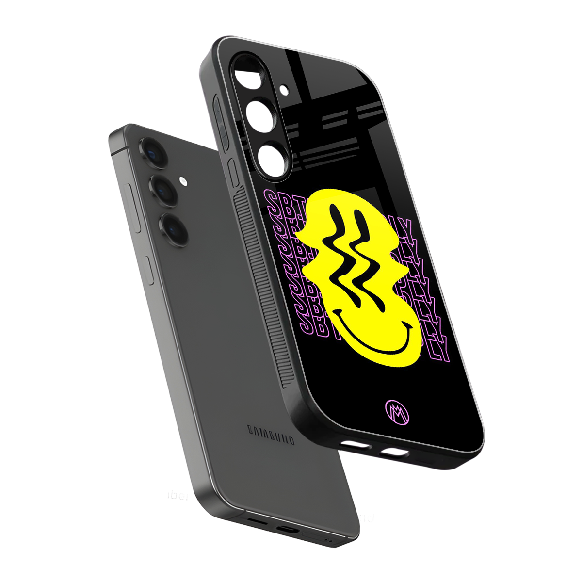 melt smile back phone cover | glass case for samsung galaxy s24 plus