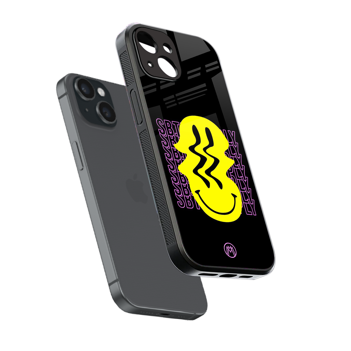 melt smile back phone cover | glass case for iphone 15