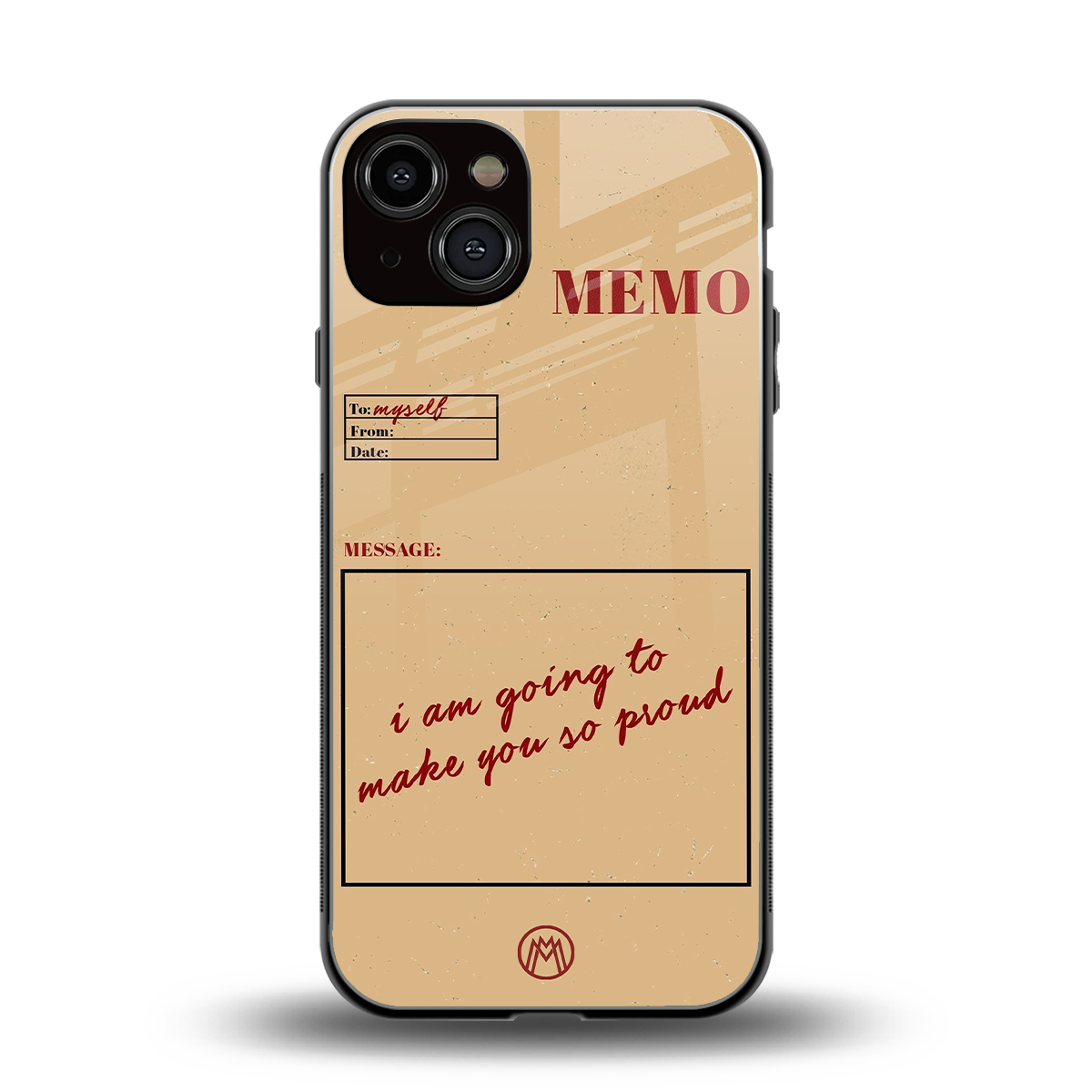 memo back phone cover | glass case for iphone 13