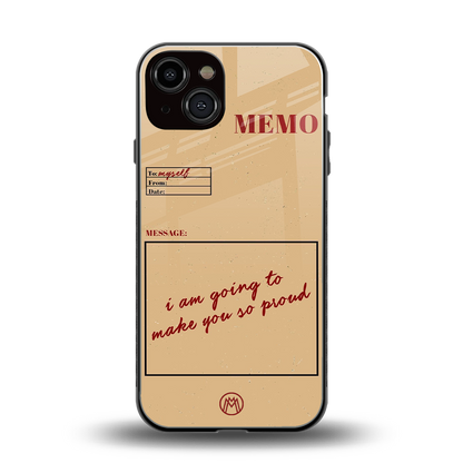 memo back phone cover | glass case for iphone 13