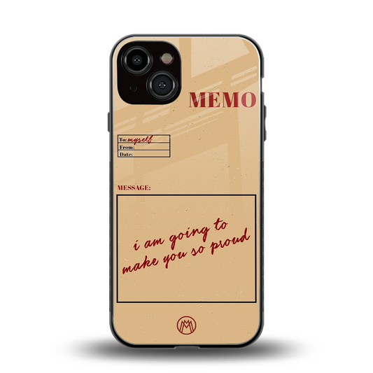 memo back phone cover | glass case for iphone 13