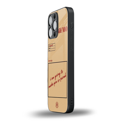 memo back phone cover | glass case for iphone 14 pro max