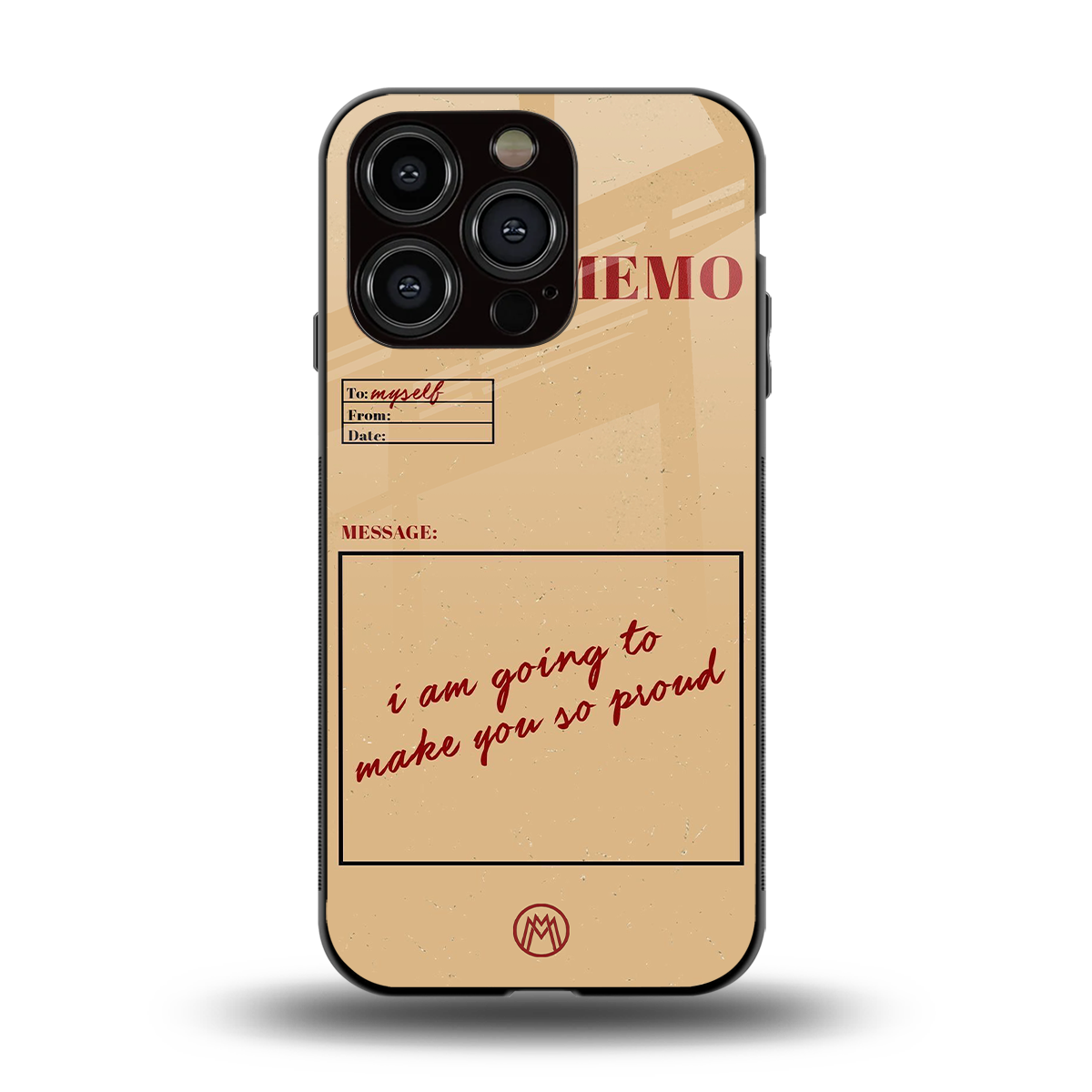 memo back phone cover | glass case for iphone 15 pro