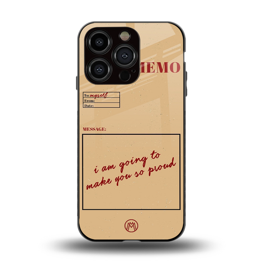 memo back phone cover | glass case for iphone 15 pro