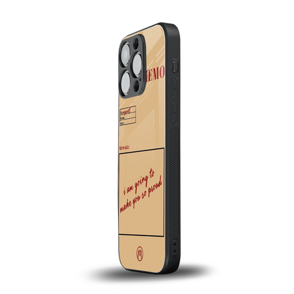 memo back phone cover | glass case for iphone 14 pro