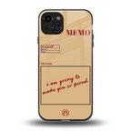 memo back phone cover | glass case for iphone 15