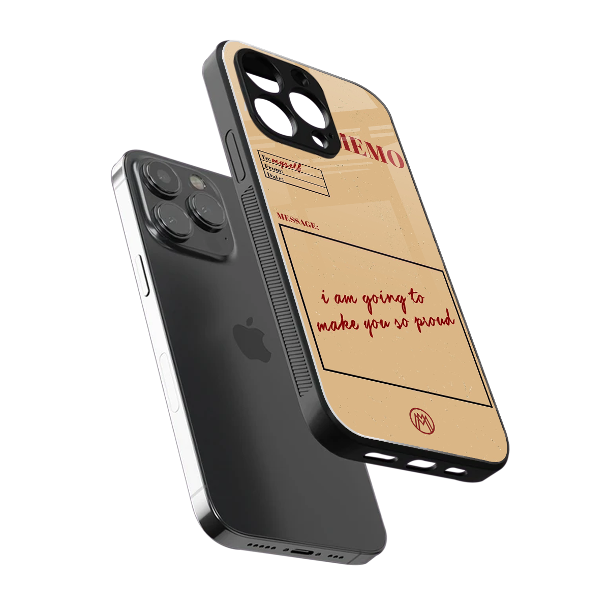 memo back phone cover | glass case for iphone 16 pro max