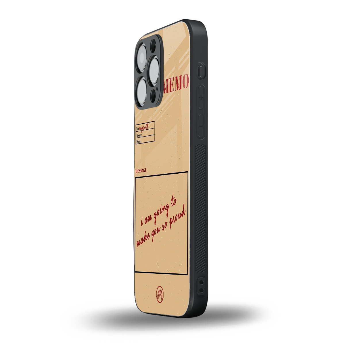 memo back phone cover | glass case for iphone 16 pro max