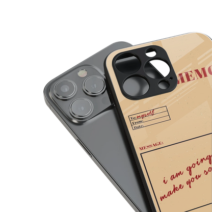 memo back phone cover | glass case for iphone 16