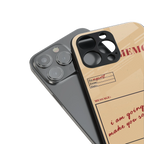 memo back phone cover | glass case for iphone 15