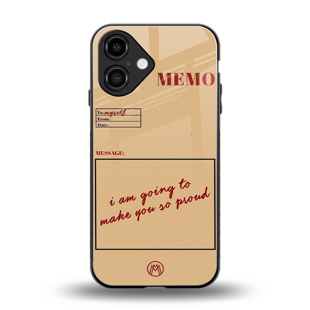 memo back phone cover | glass case for iphone 16
