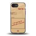 memo back phone cover | glass case for iphone 16e