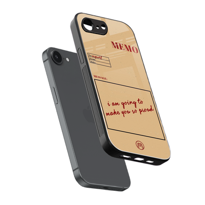 memo back phone cover | glass case for iphone 16e
