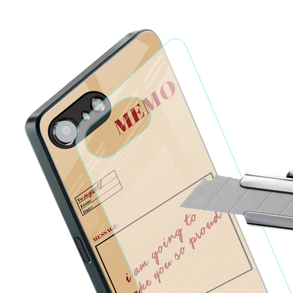 memo back phone cover | glass case for iphone 16e
