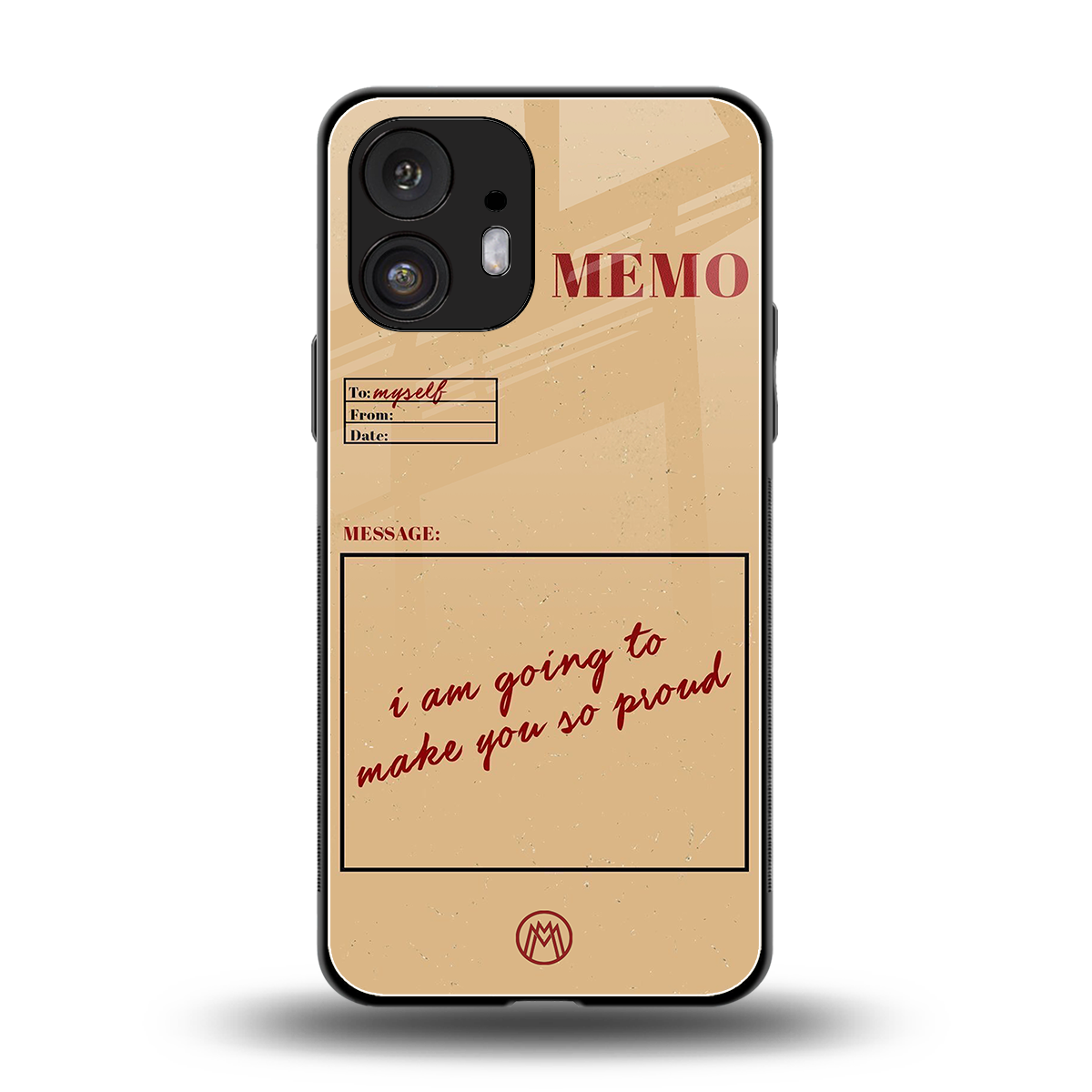 memo back phone cover | glass case for nothing phone 2