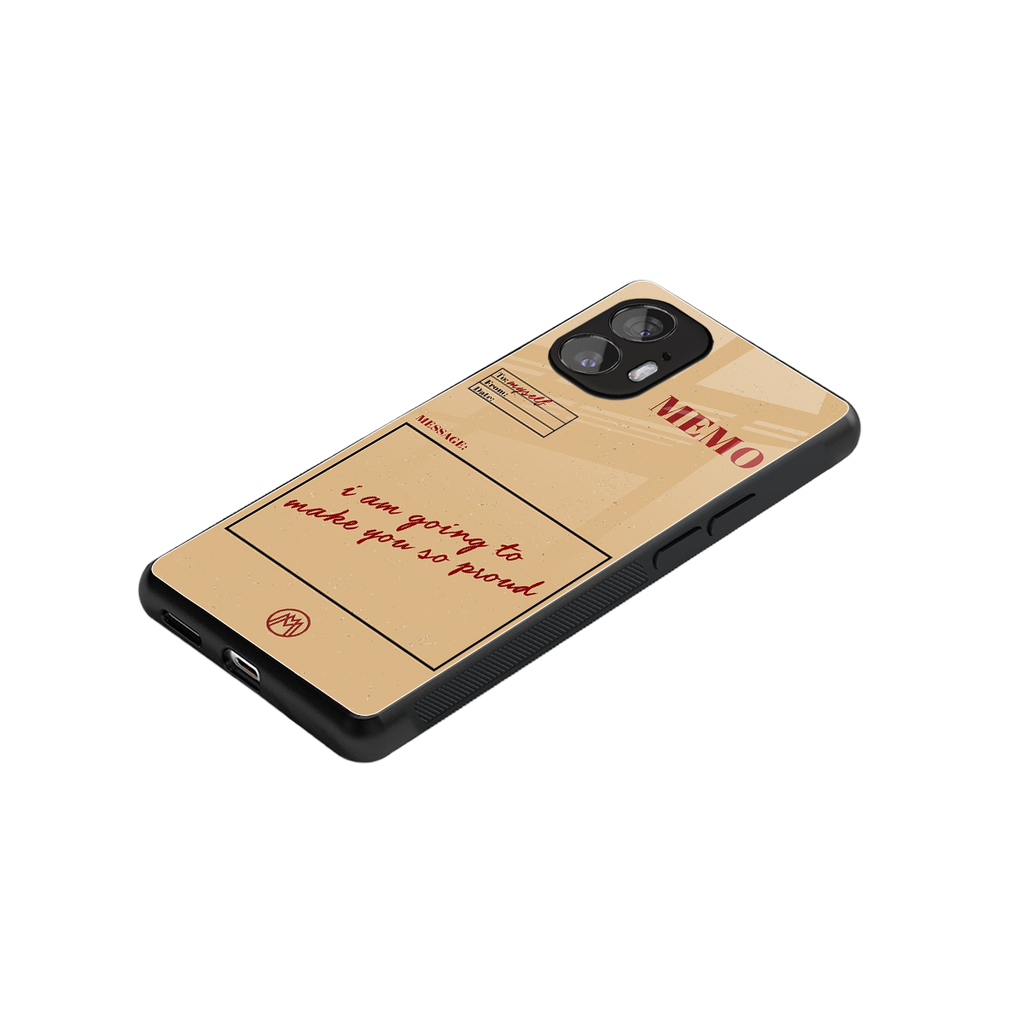 memo back phone cover | glass case for nothing phone 2