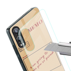 memo back phone cover | glass case for oneplus nord ce 4 lite