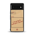 memo back phone cover | glass case for Google Pixel 6A